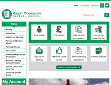 Tablet Screenshot of great-yarmouth.gov.uk